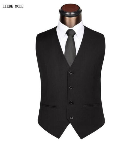 British Style Mens Black Gray Dress Vests For Men Slim Fit Suit Vest Male Waistcoat Formal Business Casual Sleeveless Jacket 4xl