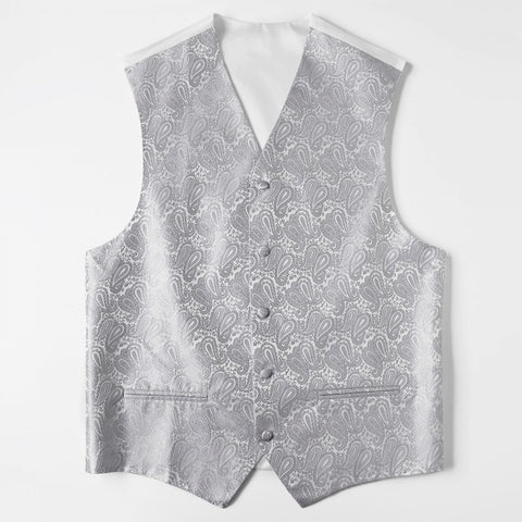 Ikepeibao Wine Wedding Men's Classic Paisley Sleeveless Waistcoat Top Swirl Floral Slim Fit Waistcoat Suit Vest S-5XL 8 color