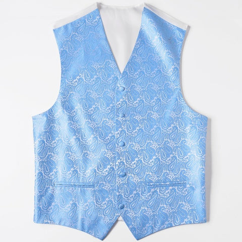 Ikepeibao Wine Wedding Men's Classic Paisley Sleeveless Waistcoat Top Swirl Floral Slim Fit Waistcoat Suit Vest S-5XL 8 color