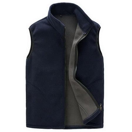 LOMAIYI Polar Fleece Vests For Men 2019 Spring/Winter Warm Vest Man Navy Waistcoat Male Sleeveless Jacket Men's Vest AM131