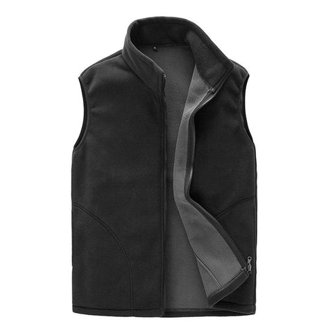 Men Warm Zip Casual Fleece Vest Spring Male Waistcoat Autumn Warm Sleeveless Jacket Outdoor Climbing Hiking Gilets Coat